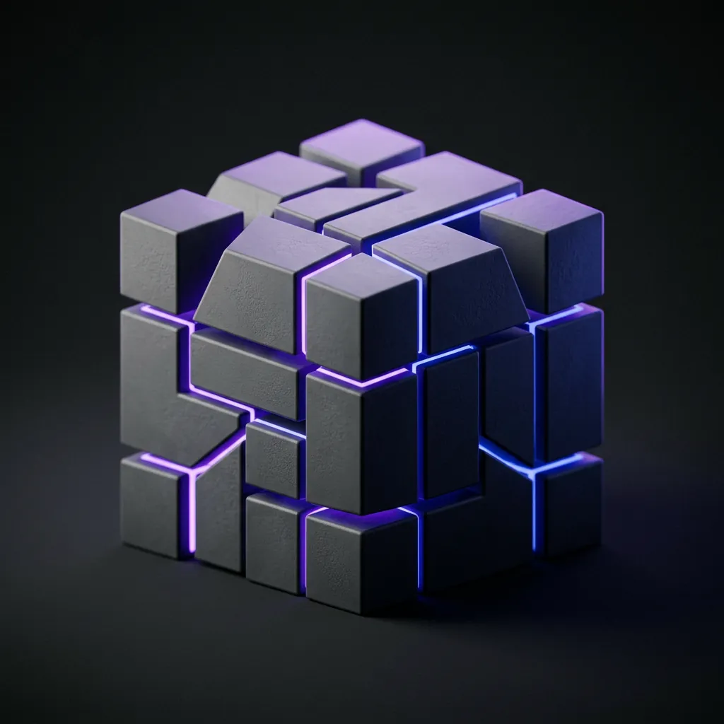 Representación abstracta de equipos y datos conectados en una estructura